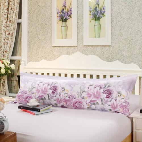 Comfy home pillowcase print long body double pillow cover protector cotton pillowcase fashion pillow cover #sw