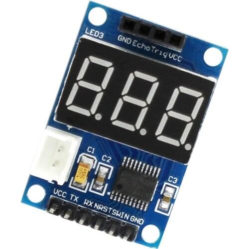 Ultrasonic Distance Measurement Control Board HC-SR04 Test Board Rangefinder Digital Display Serial Output