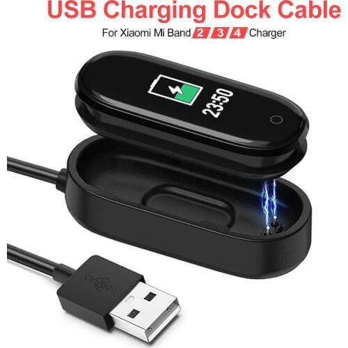 USB Charger Cable For Mi Band 2 3 4 Replacement Cord Charger Adapter Smart Wristband Accessories For Xiaomi Mi Band 2 3 4