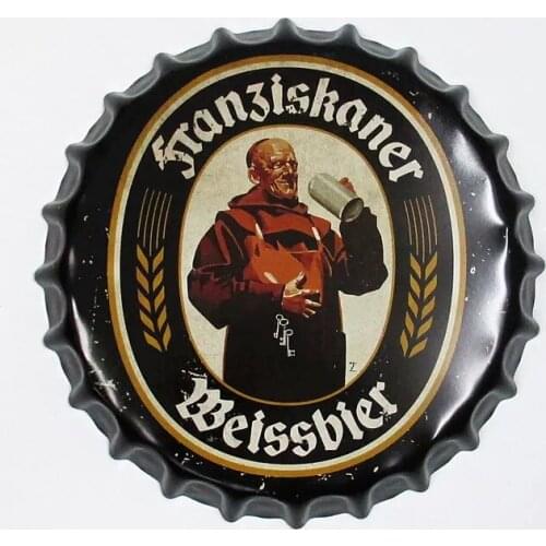Vintage metal tin Sign beer Bottle Caps Metal Tin Signs Plates Retro Wall Art Plaque Vintage Cafe Bar Pub Home Decor