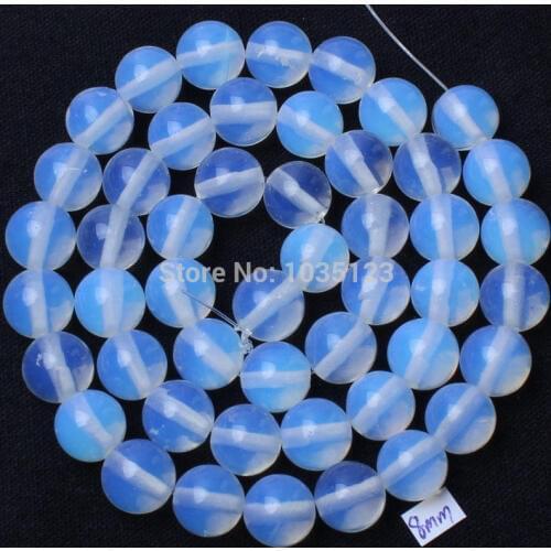 High Quality Opal Stone Smooth Round 4/6/8/10/12/14mm Necklace Bracelet Jewelry Gem Loose Beads 15 Inch w1694