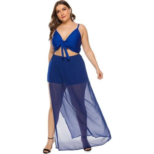 Y2k Suspender Summer Dress Plus Size Clothing Fat Mm Chiffon Solid Color Traf Maxi Bow Sexy Tube Top Dresses For Women