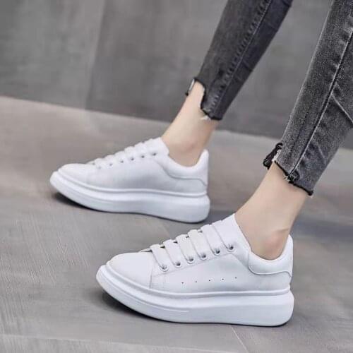 2021 Spring Womens Chunky Sneakers Basket Female Fashion Red Pink White Casual Shoes Leather Woman Platform Vulcanized Shoes