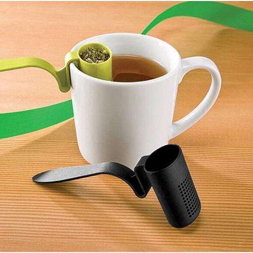 1pc Tea Strainer Herbal Spice Infuser Filter Clip-On Teaspoon Shape Colander Tea Strainers Teaware Supplies