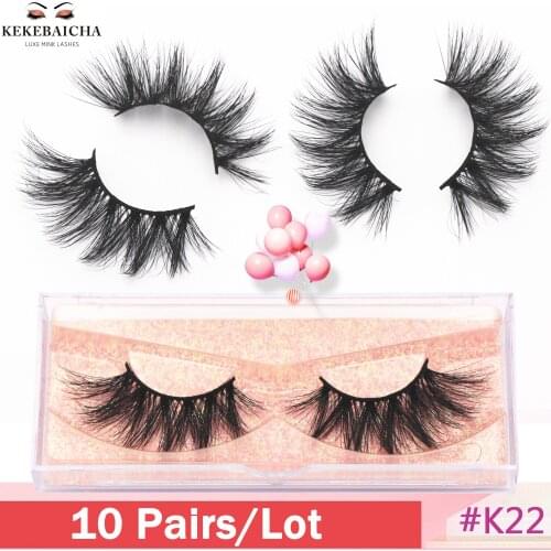 10 Pairs Mink Lashes Bulk Eye Lashes 5D Mink Eyelashes Cruelty free Popular Thick Long Lasting Fluffy 3D Mink Lashes Soft Lashes