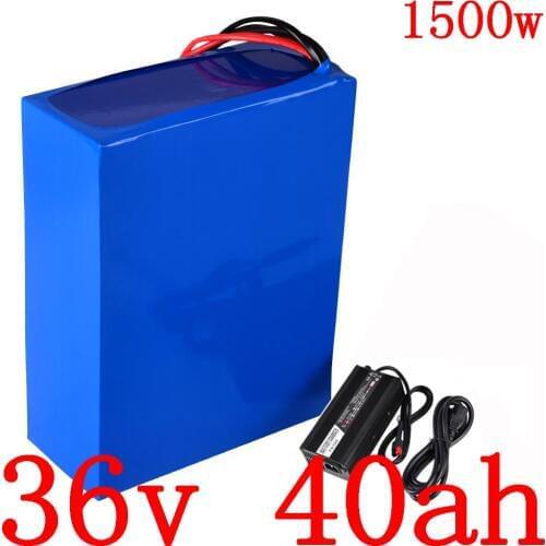 36V battery pack 36V 40AH electric bicycle battery 36V Lithium battery 36V 1000W 1500W electric scoote battery with 5A charger