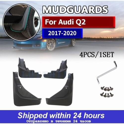 4 PCS Front Rear Car Mudflaps for Audi Q2 2017 2018 2019 2020 Fender Mud Flap Guard Splash Flaps Mudguards Accessories