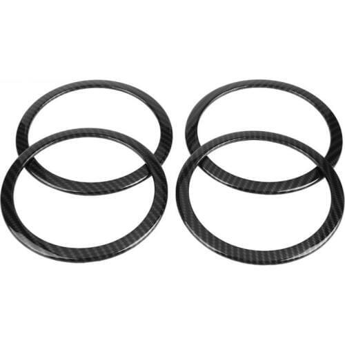 4Pcs Carbon Fiber Style Car Door Speaker Ring Trim Cover for BMW 3 Series F30 GT F34 2013 2014 2015 2016 2017 2018 Car Styling