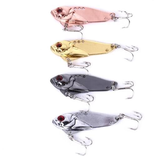 40Pcs 10.8g Metal VIB Lures 3D Eyes vivid Vibrations Spoon Lure Fishing bait Bass Artificial Hard Bait Crankbait Tackle