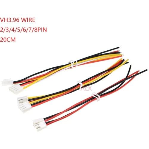 5PCS 200MM VH3.96 2/3/4/5/6/7/8/9/10 pin female plug connector with wire 3.96MM 2p/3p/4p/5p/6p/7p/8p/9p/10p cable