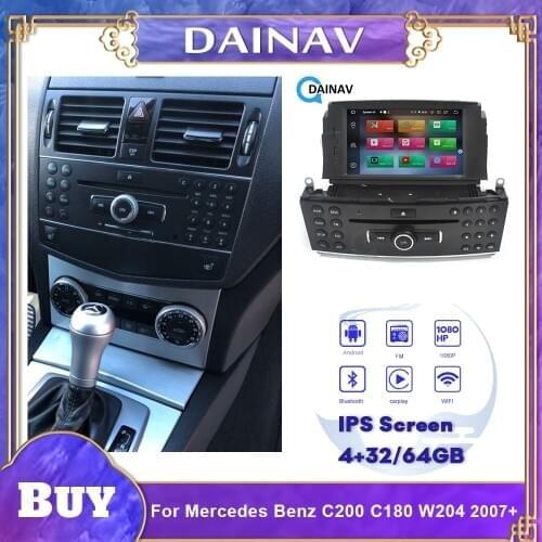 Car Stereo Receiver 2 Din Android For Mercedes Benz C200 C180 W204 2007-2010 Car Radio Multimedia DVD player GPS Navigation