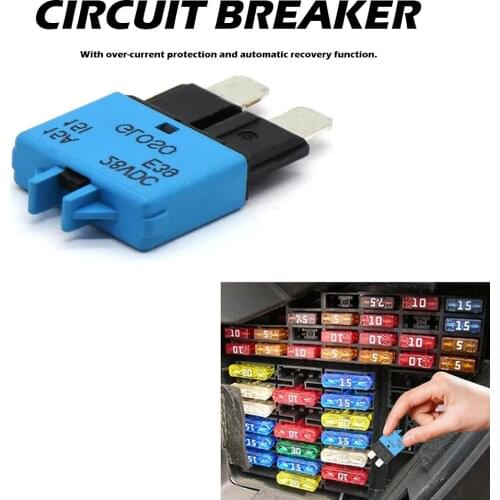 VODOOL 15A Circuit Breaker ATC Blade Fuse Manual Reset Resettable 15 Amp 28V DC for Marine Rally Automotive Boat Car Accessories