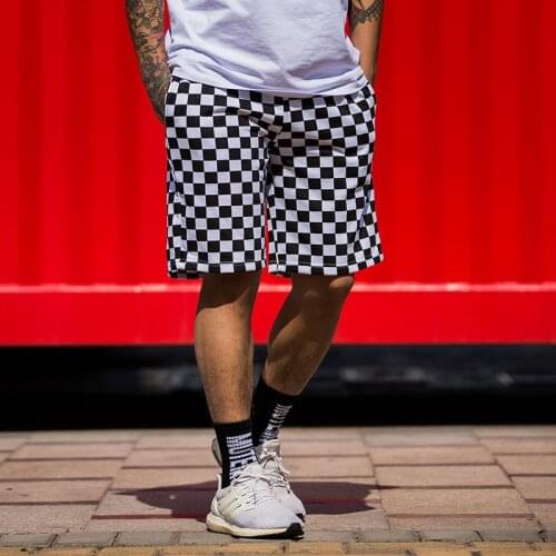 Bebovizi Brand Summer Fashion Casual Checkerboard Plaid Shorts Street Hip Hop Men Women Justin Bieber Sweatpants Joggers