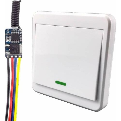 Wireless remote control switch Mini small 433mhz rf transmitter receiver 3.7v 5v 6v 9v 12 Battery power circuit micro Controller