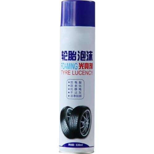 630ml Tire Shine Spray Car Tire Wax Brightener Strong Decontamination Foam Cleaning Anti-aging Tire Hard Coat for Tire