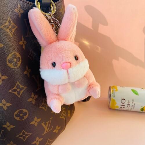 11cmPlush bear/pig/panda/dog keyring mobilephone accessory bag keychain car pendant soft doll small gift boyfriends girlfriend