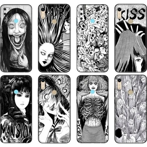 Black tpu Case For Honor 8a Prime 8s 9 10X Lite 9A 9C 9X Premium Pro 9S Case Cover japanese horror comic tomie