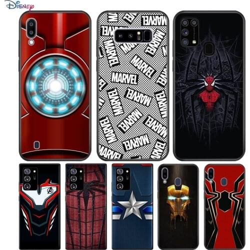 Marvel Iron Spider man For Samsung Galaxy Note 20 10 9 8 Plus Ultra Lite M31 M31S M10 M20 M02 M30 M40 Soft Phone Case