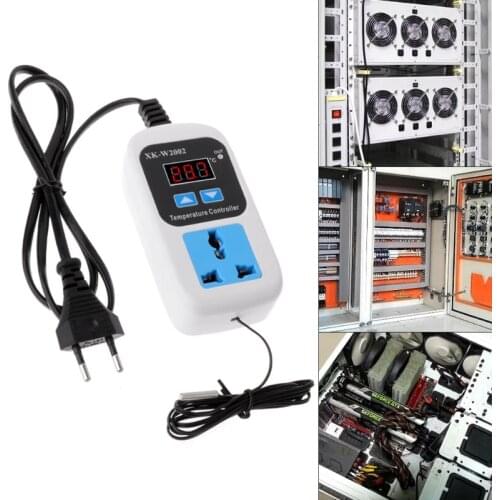 OOTDTY Digital Thermostat -50~110C Temperature Controller Switch AC110-220V With Sensor 63HF