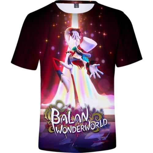 Balan wonderworld 3D Printed Spring Summer Preppy MenWomen Street Clothes T-shirt Youthful Kawaii style Retro Innovation