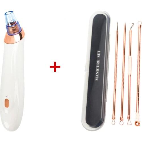 Blackhead Remover Face Deep Nose Cleaner T Zone Pore Acne Pimple Removal Vacuum Suction Tool Acne Needle Blackhead Tool