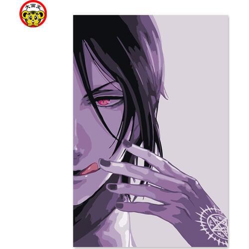 Painting by numbers art paint by number Popular, DIY digital painting, handsome cartoon Cartoon Comics no one, Sebastian sauc