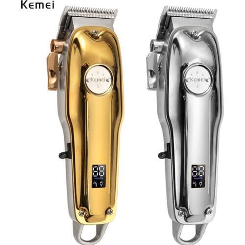 Kemei hair clipper 100v-240v professional hair trimmer rechargeable radio scissors all metal ABS electric hair clippers