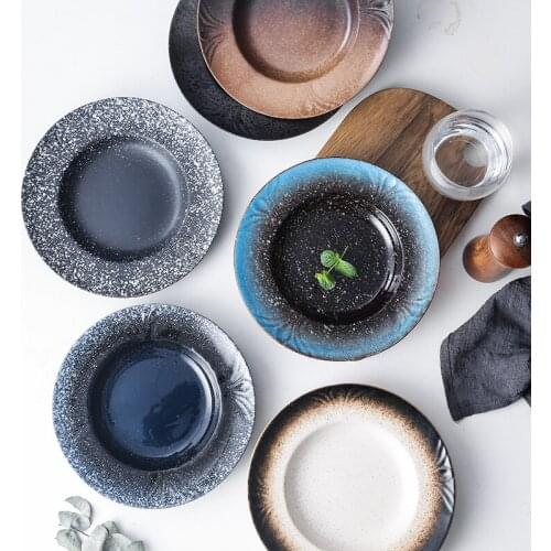 Ceramic hedgehog steak dish soup plate Japanese snack plate simple rice plate creative dishes dish dish