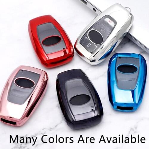 QHCP Car Key Shell TPU Remote Key Covers Case Protector Blue Black Pink Silver For Subaru Forester Outback Legacy XV Impreza BRZ