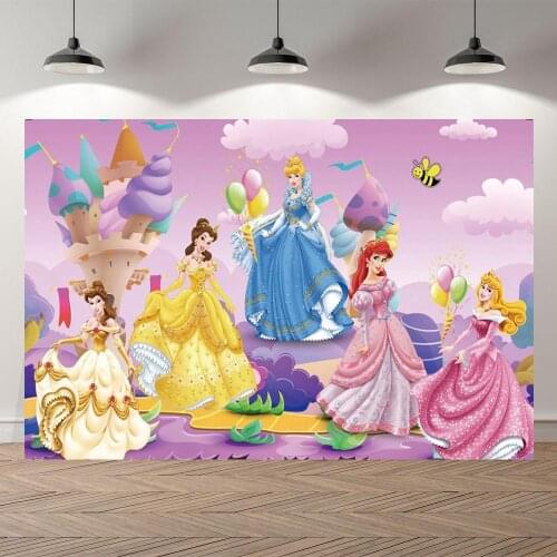 Beauty Birthday Party Background Photo Princess Happy Birthday Photography Backdrop Children Birthday Party Studio Customize
