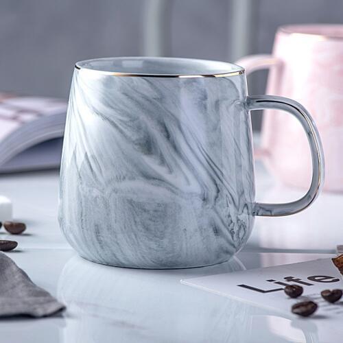 Creative ceramic Golden rim mugs,Milk cups and mugs Drinkware mug for tea Thermo cup Juice Lemon cup cover christmas mug 400ml