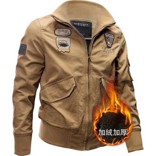 Military Baseball Coat Men Cargo Tactical Bomber Jacket Male Plus Size Casual Zipper Air Force Pilot Flight Cotton Jackets M-6X