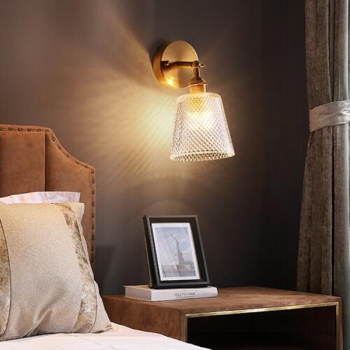 Bedroom Lamp Sconce Wall Lamps Modern LED Wall Light Fixtures Creatuive Copper Bathroom Mirror Lights Stair Luminaire Applique