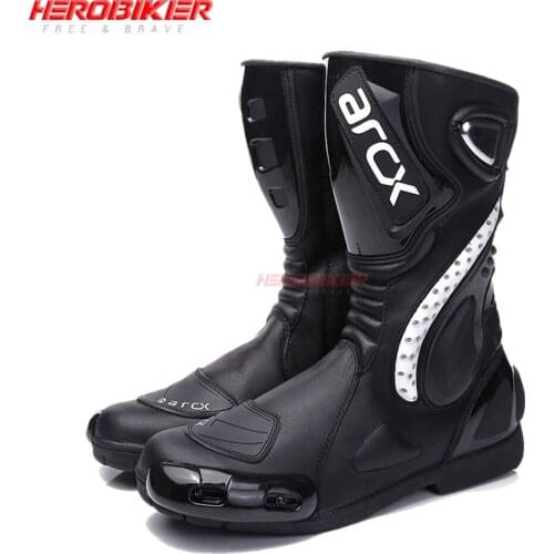 Motorcycle Boots Motocross Four Season Men Waterproof Moto Boots Motorbike Riding Boots Black Botas Moto Motorcycle Shoes