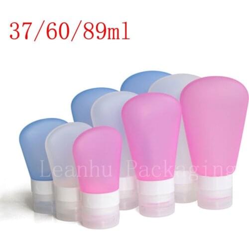10PC/LOT Silicone Shampoo Containers Bottles Set Leak Proof Cosmetic Lotion Silicone Squeeze Tube Container Travel Personal Care