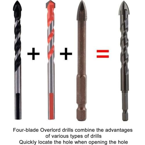 NEW Concrete Drill Bit Set Tile Carbide Tip Set For Wood Ceramic For Porcelain Ceramic Tile Concrete Plastic Masonry And Wood