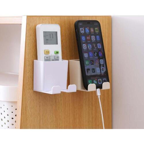 Wall Hanging Remote Controller Mobile Phone Bracket Storage Box No Hole Switch Bracket Storage Box Switch plastic box #1013