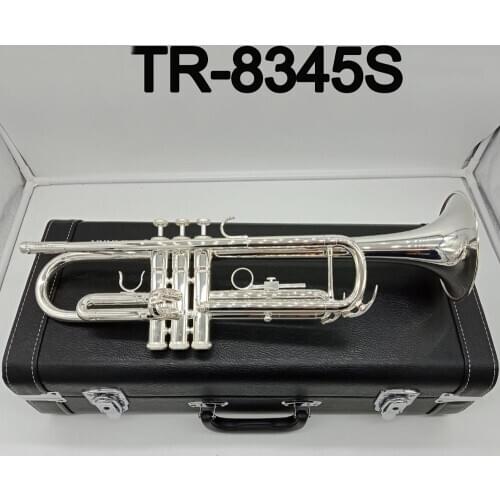 New MFC Bb Trumpet 8345S Silver Plated Music Instruments Profesional Trumpets Student Included Case Mouthpiece Accessories