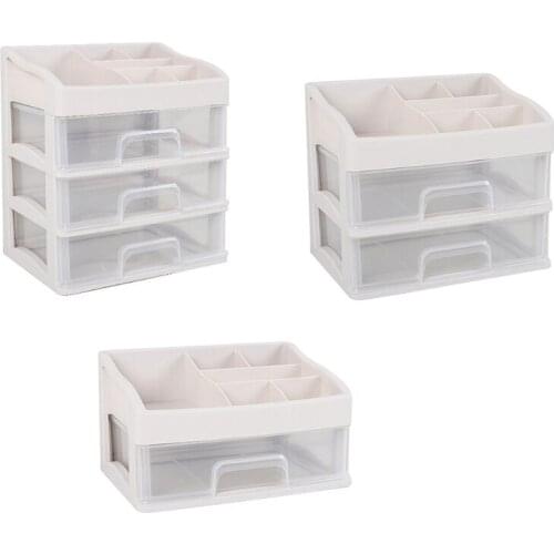 Makeup Organiser with Drawers Clear Cosmetic Display Table Storage Box Case Lipsticks Brushes Holder