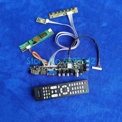 Fit LP171WX2 (B4)/(TL)(B1)/(TL)(B2) AV USB digital 3663 DVB-C 1CCFL 30-Pin LVDS 1440*900 display controller drive board kit