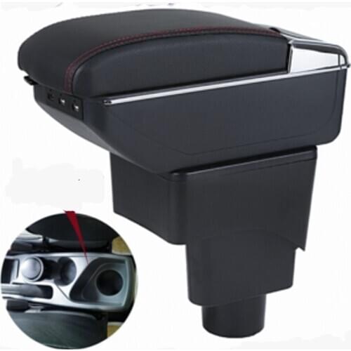 Armrest box For Ford Ecosport 2013-2017 interior PU Leather Centre Console Storage Box cup holder ashtray car-styling accessorie