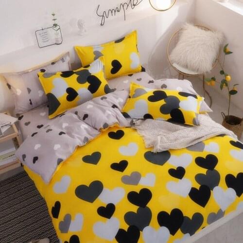 Nordic Bedding Set Leaf Printed Bed Linen Sheet Plaid Duvet Cover 240x220 Single Double Queen King Quilt Covers Sets Bedclothes