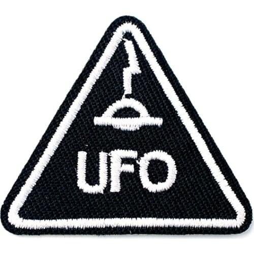 UFO Size:4.2X4.7cm DIY Iron On Patches Badges Cloth Jeans Cowboy Patch Clothes Down Jackets Decoration Applique
