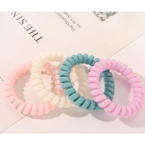 Telephone Line Hair Rope Scrunchies Ponytail Elastic Hair Bands Hair Ring Ties Rubber Bands Hair Accessories Frosted Seamless