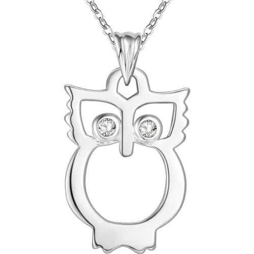 Lucky Charm Silver Color Pendants For Women Fashion Jewelry Necklace Lady Accessories Fashion Jewelry Pendant Owl AN719