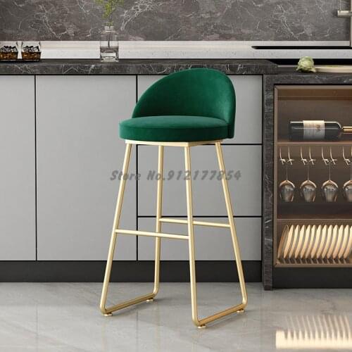 Light Luxury Home Bar Stools High Stools Bar Stools Bar Stools Bar High Chairs High Stools At The Front Desk