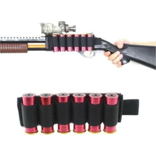 6 Round Ammo Pouch 12 Gauge Buttstock Hunting bags thickening Non-slip Ammo Pouch Gun Pouches Accessories