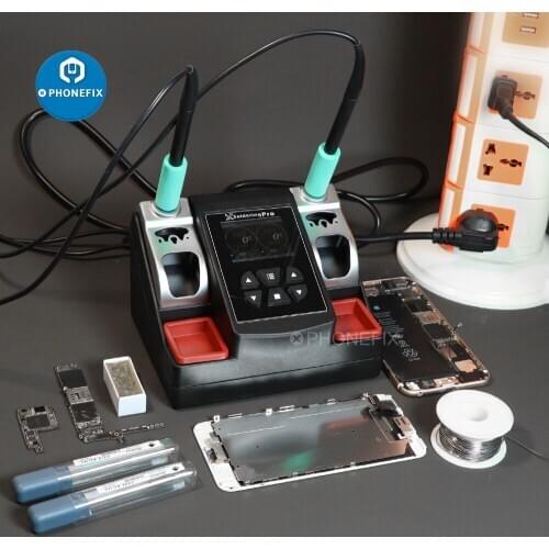 Xsoldering Pro Lead-free Soldering Station 200W 2.5S Rapid Heating Double Handle Soldering Iron Kit for JBC 210 245 Handle Tip