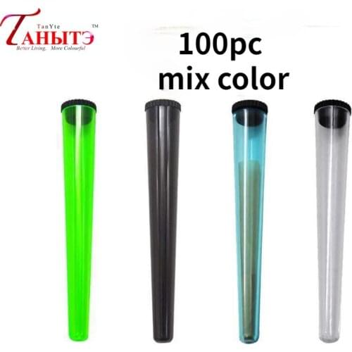 100Pieces Doob Tube Vial Waterproof Airtight Smell Proof Odor Sealing Container Cigarette Storage Cones Weed Box Accessories