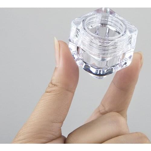 20/50/100pcs Clear Acrylic Jars Plastic Cosmetic Container Empty Cosmetic Sample Containers Transparent 5G/5ML Plastic Pot Jars